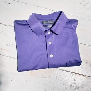 Daniel Cremieux Signature Collection Purple Mercerized Cotton Polo‎ Shirt Medium
